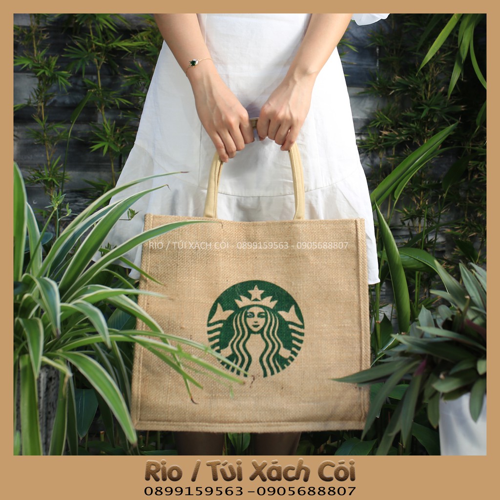 Túi cói Starbuck siêu đẹp siêu sang. kho89