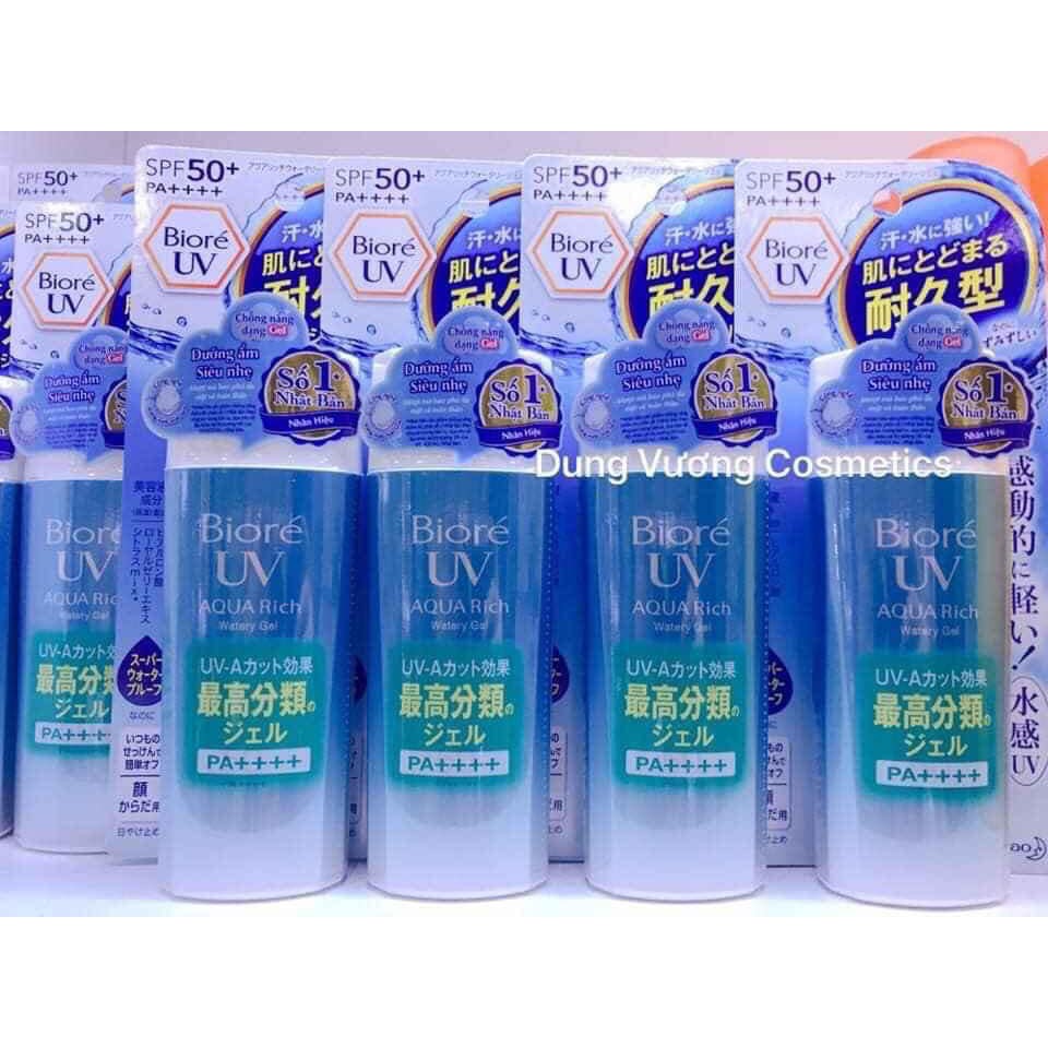 Kem Chống Nắng Biore UV Aqua Rich Watery Gel Water Base Sunscreen SPF 50+/PA ++++ 50ML