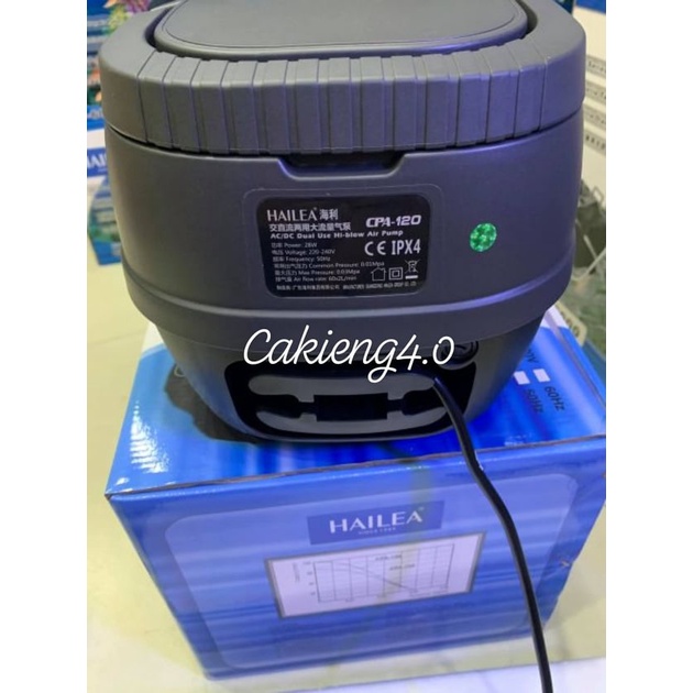 Máy sủi khí oxy tích điện Hailea CP- 120 dùng cho hồ cá koi