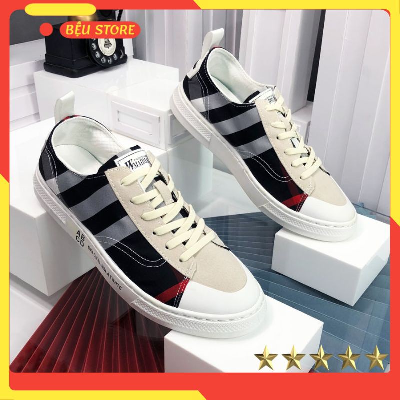 Giày nam thời trang ⚜️Bệu Store⚜️ Giày Sneaker Nam BBR Nhập Khẩu - Giày thể thao thấp cổ nam hai màu Nâu - Đen