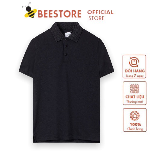 Áo Thun Polo Trơn Cổ Bẻ, Phông Nam Ngắn Tay Chất Cotton, Áo Pull 2 Màu Đen Co Dãn 4 Chiều, Thấm Mồ Hôi Tốt