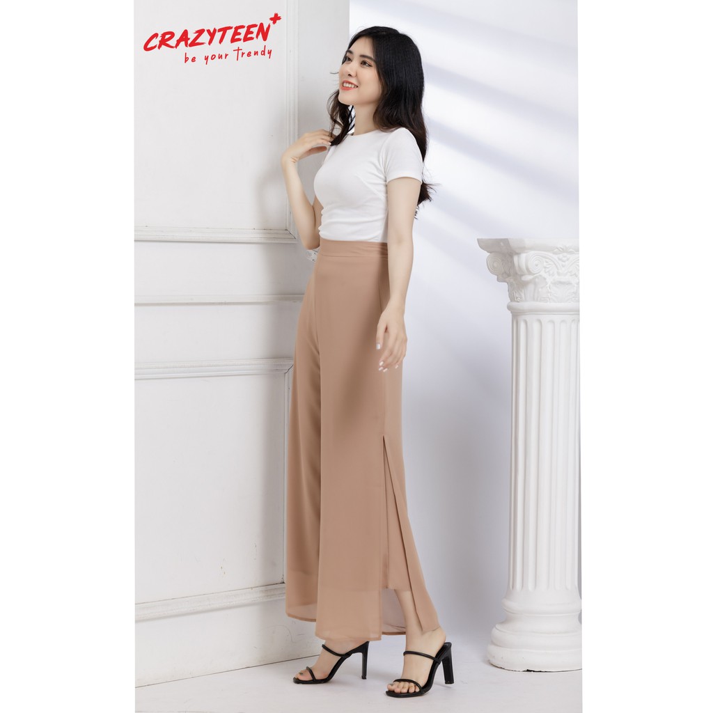 [Mã FAMALLT5 giảm 15% đơn 150k] Áo thun croptop nữ CRAZYTEEN phong cách trẻ trung (AC0340)