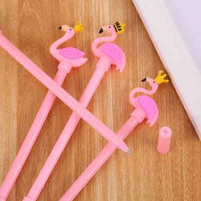 bút hồng hạc đội vương miện D252 bút cute bút dễ thương bút  viết gel