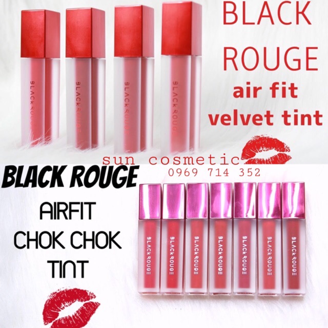 Son Kem Lì Black Rouge Air Fit Velvet Tint Ver 1 + Ver 2