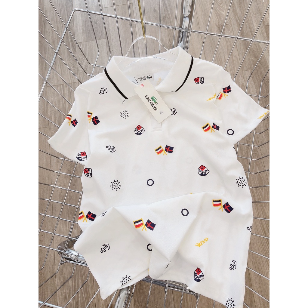 Áo polo lacoste nữ họa tiết mới lạ siêu hot