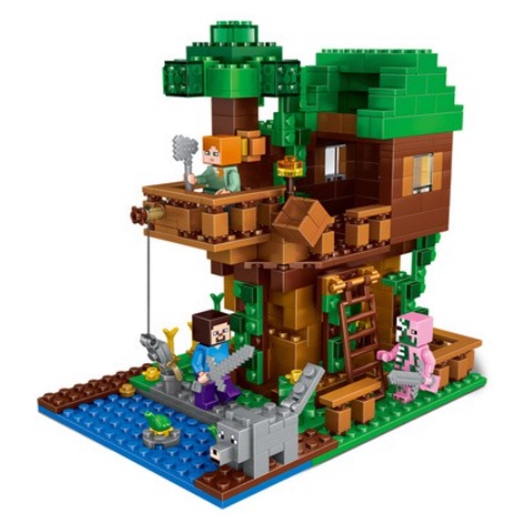 ✨Bộ Đồ Chơi Lắp Ráp Thành Phố Cây Với Cảnh Mini Làm Quà Sinh Nhật Cho Bé