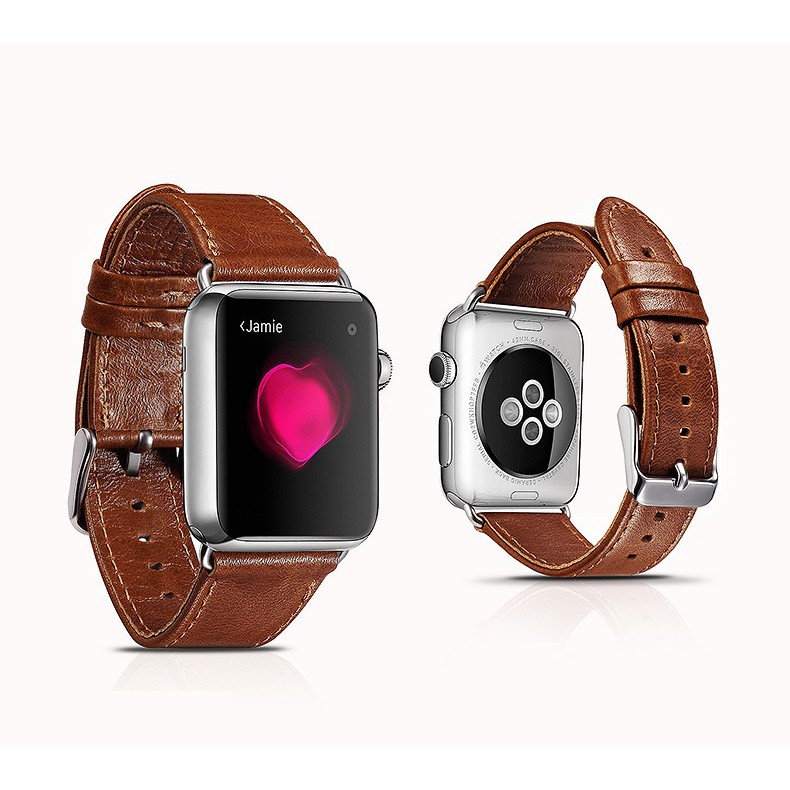 Dây da thật cao cấp Icarer cho Apple Watch