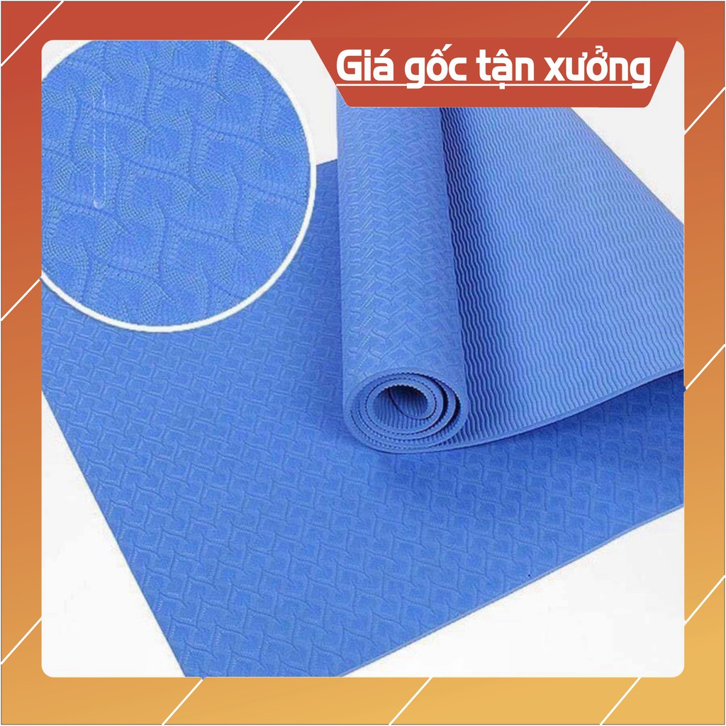 [ sale mùa hè] Sẵn hàng  THẢM TẬP YOGA TPE 8mm 1 lớp (tặng dây buộc) có túi xịn . Tùy chọn loại hàng. .