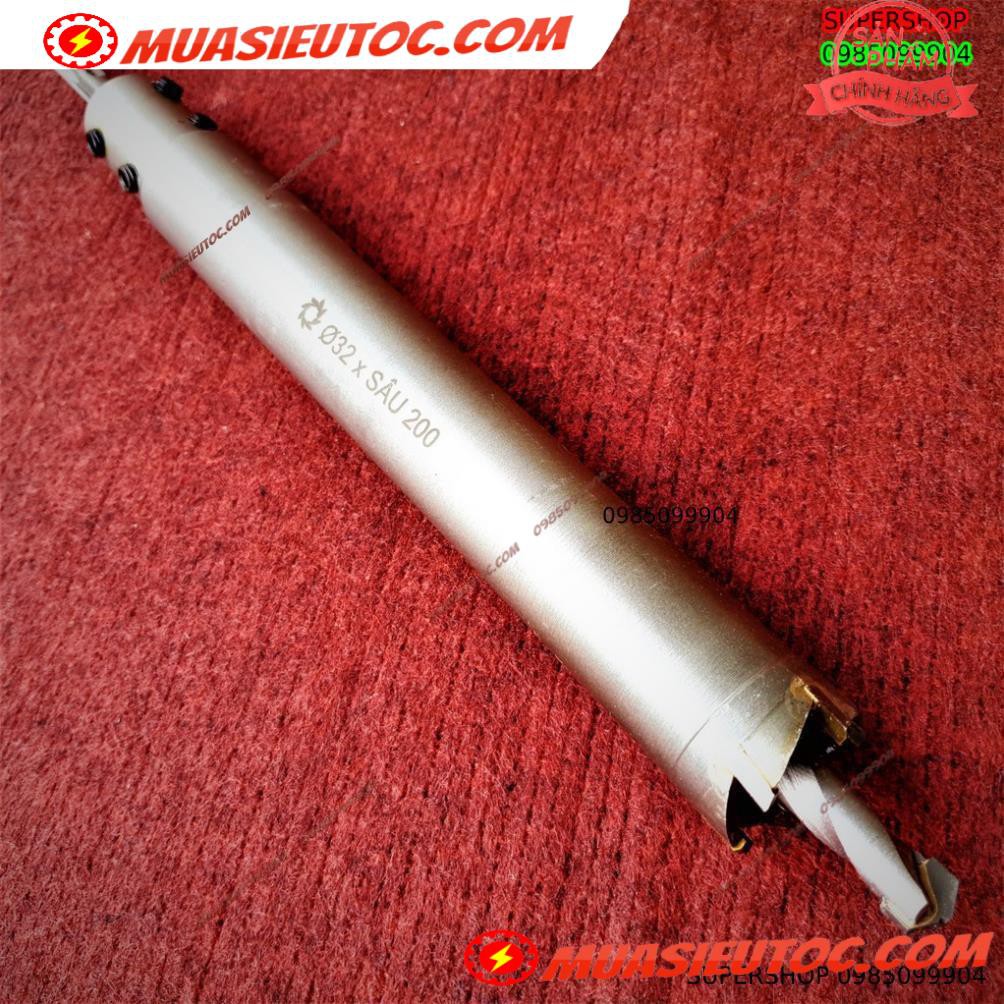 Mũi khoan rút lõi khoét tường gạch sâu Phi 32 x 200 mm không khoan bê tông, không khoan chế búa