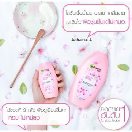 GARNIER SAKURA WHITE BODY LOTION 400 ml (Kem dưỡng trắng da)