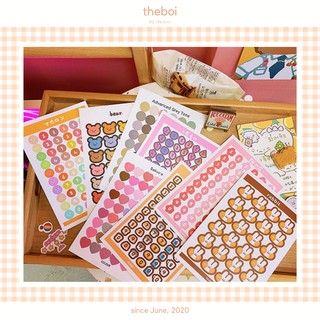 Một Tấm Sticker Hình Dán Trang Trí Hoạ Tiết Hoạt Hình Đáng Yêu