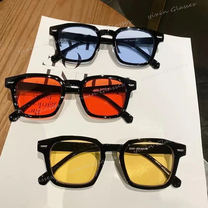 Kính Mát Gọng Vuông Nhiều Màu Sắc Phong Cách Hàn Quốc Cổ Điển Thời Trang Cho Nam Và Nữ