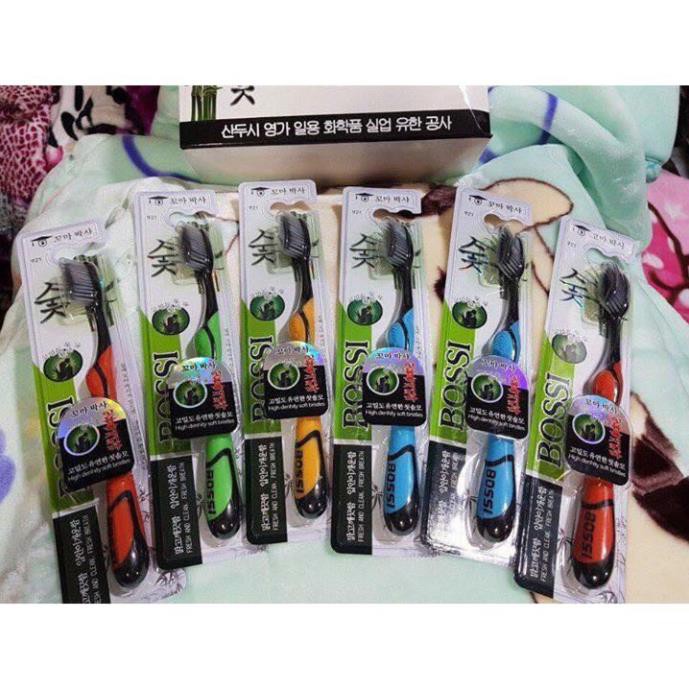 COMBO 3 Bàn chải đánh răng làm từ than hoạt tính Bossi Hàn Quốc 921 ko