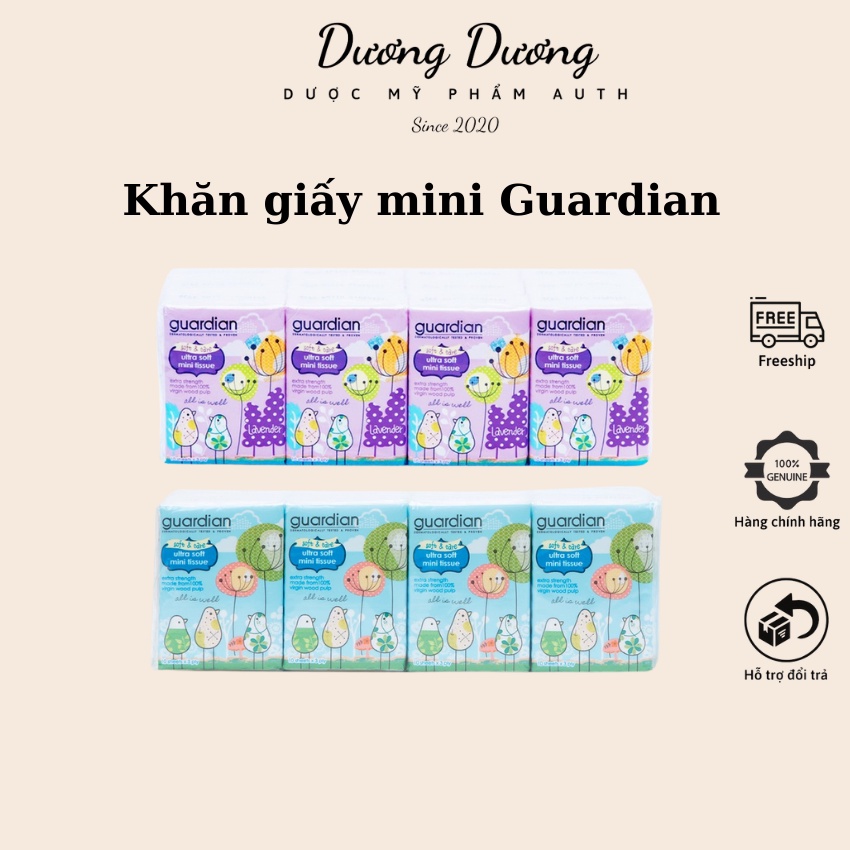 Khăn giấy mini Guardian 3 lớp siêu mềm mịn