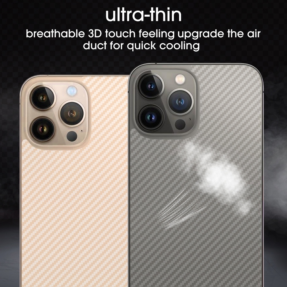Anti-scratch Rear Screen Film Transparent Scratch Resistant Phone Back Sticker Back Screen Protector Cover Film Carbon Fiber Back Film Protective Back Film For Phone 13,14 Series