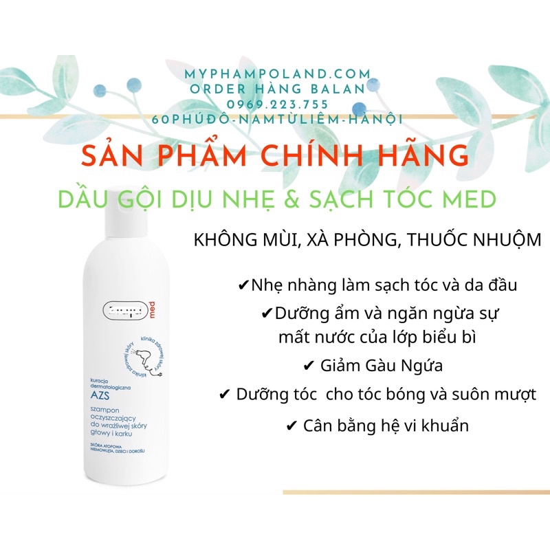 DẦU GỘI DỊU NHẸ VÀ SẠCH TÓC MED CHO DA ĐẦU NHẠY CẢM