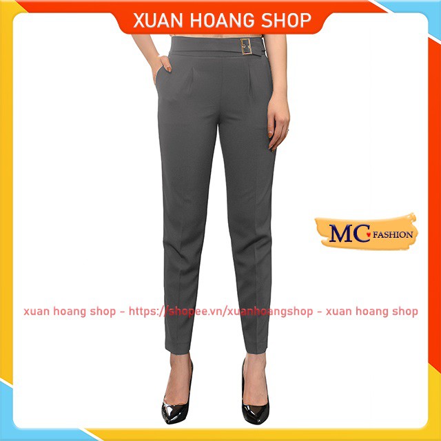 Quần Tây Nữ Công Sở Lưng Cao Baggy Kiểu Dáng Âu Mc Fashion, Đẹp, Đen, Xanh Xám Ghi, Size Đủ, Chất Vải Co Giãn Nhẹ Q0349