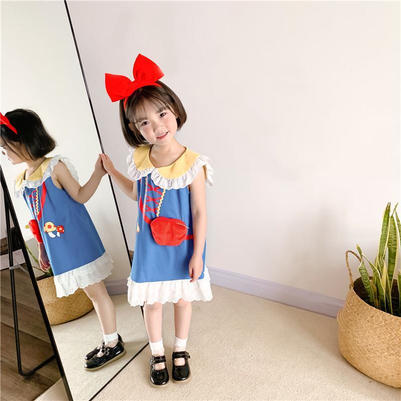 Đầm Sát Nách Họa Tiết Hoạt Hình Thời Trang Mùa Hè Hàn Quốc Cho Bé Gái