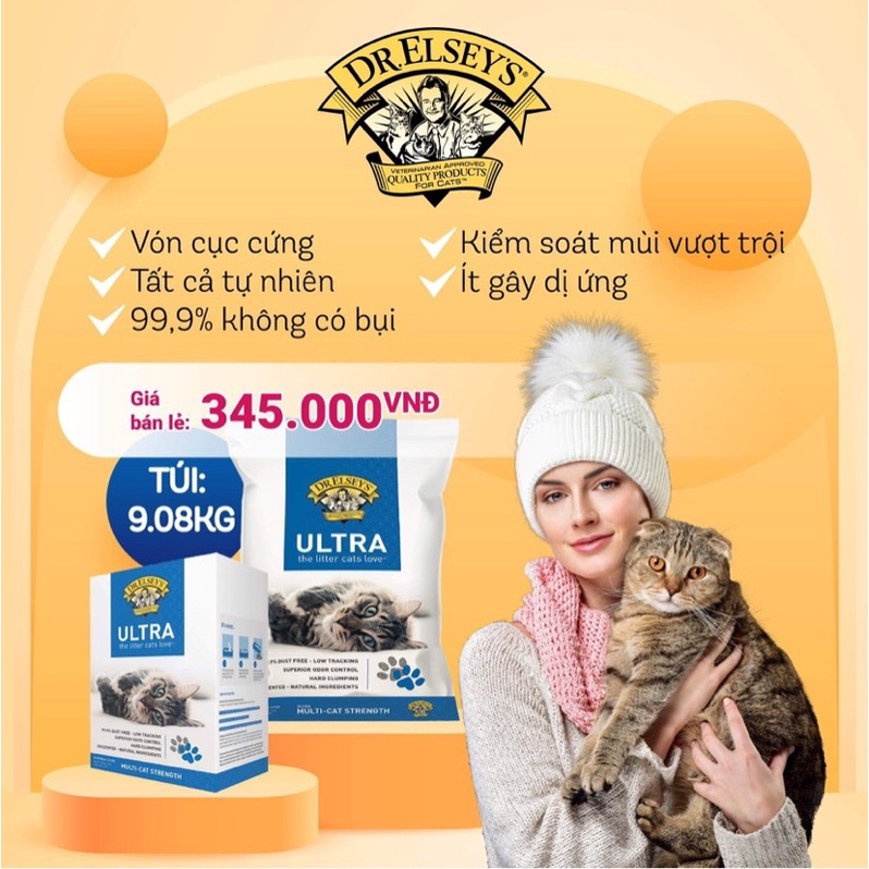 Cát vệ sinh không bụi DR ELSEY’s Ultra