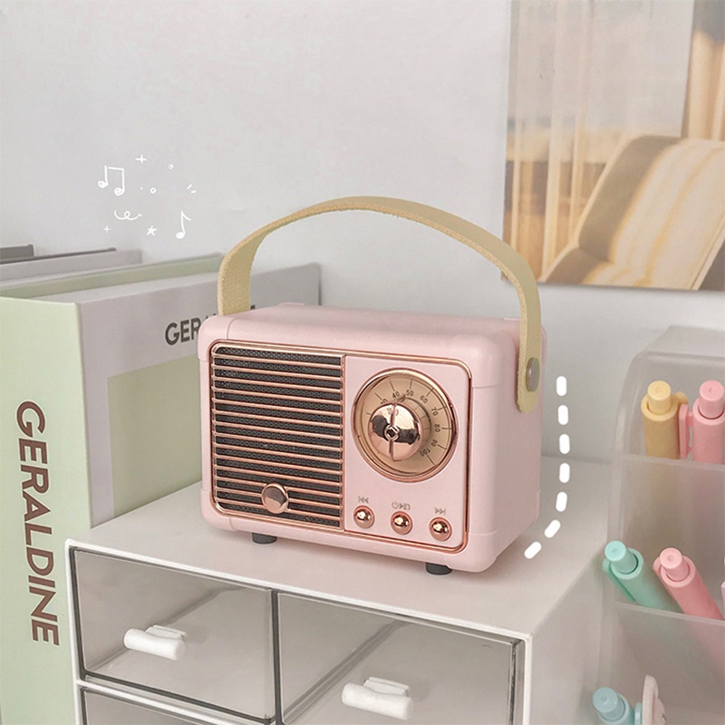 Loa Bluetooth Không Dây Mini Có Tay Cầm Trang Trí Nhà Cửa