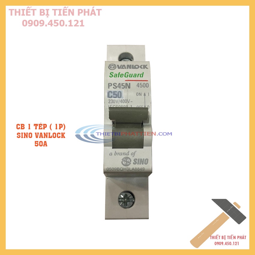 CB 1 PHA SINO VANLOCK 10A-63A TỰ ĐỘNG NGẮT KHI CHẠM ĐIỆN, KHI QUÁ TẢI SIÊU AN TOÀN