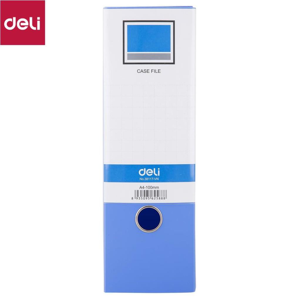 File hộp Deli - 5cm/7cm/10cm - chất liệu PP tốt - Xanh dương - 1 chiếc - W31115 / W31116 / W38117 [Deli]