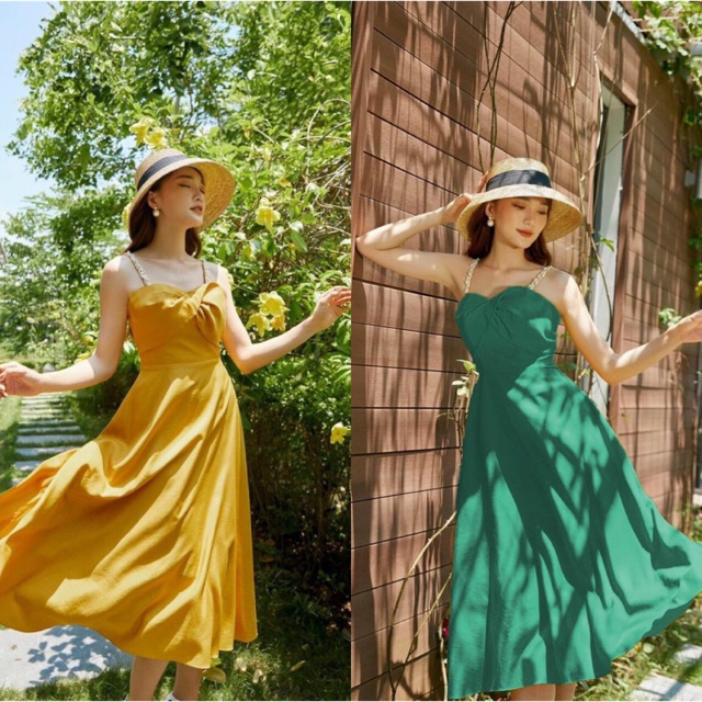 ẢNH VÀ VIDEO THẬT 1000% ĐẦM 2 DÂY XOẮN NGỰC ĐÍNH NGỌC PHA LÊ