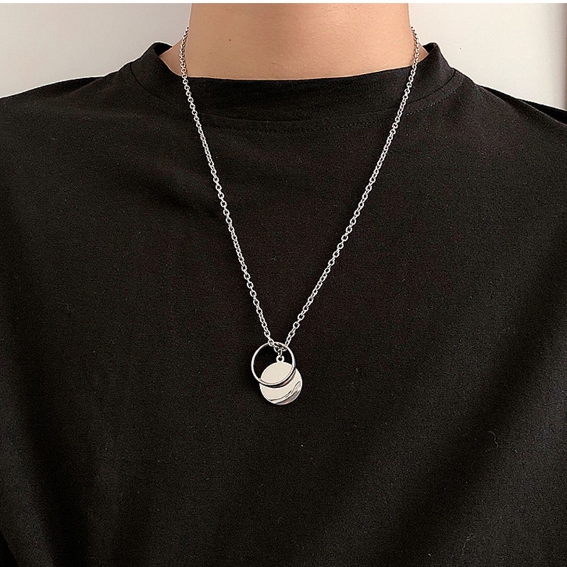 Vòng Cổ Dây Chuyền Unisex Nhẫn W Chains Thời Trang Nam Nữ Merin Accessories Chất Liệu Inox Cao Cấp Không Gỉ