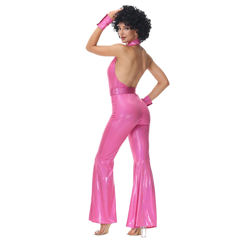 Neu! Hippie disco quần Áo liền quần bar ds trang phục retro đến những năm 70 hippie disco one-piece quần ống loe trang phục sân khấu