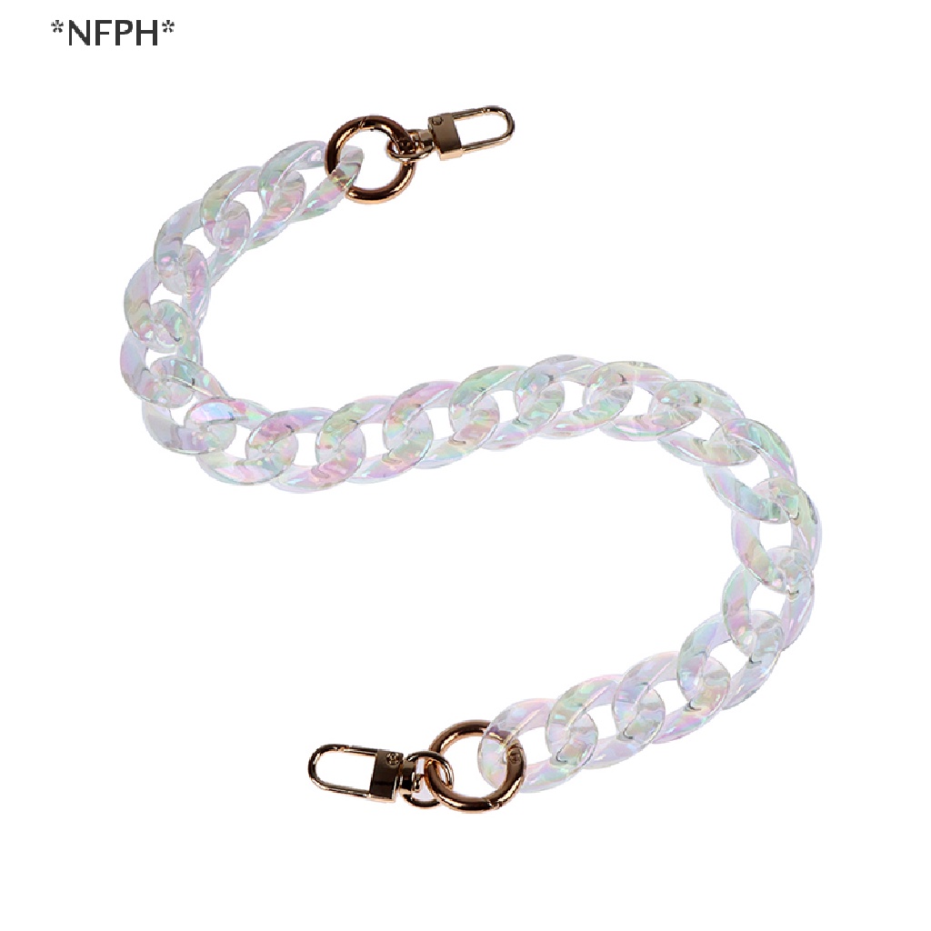 [NFPH] Phụ Kiện Dây Đeo Túi Xách Bằng Acrylic Nhiều Màu Sắc Có Thể Tháo Rời