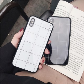 [ FREESHIP TỪ 50K TOÀN QUỐC ] Ốp lưng Iphone mặt kính trơn, caro