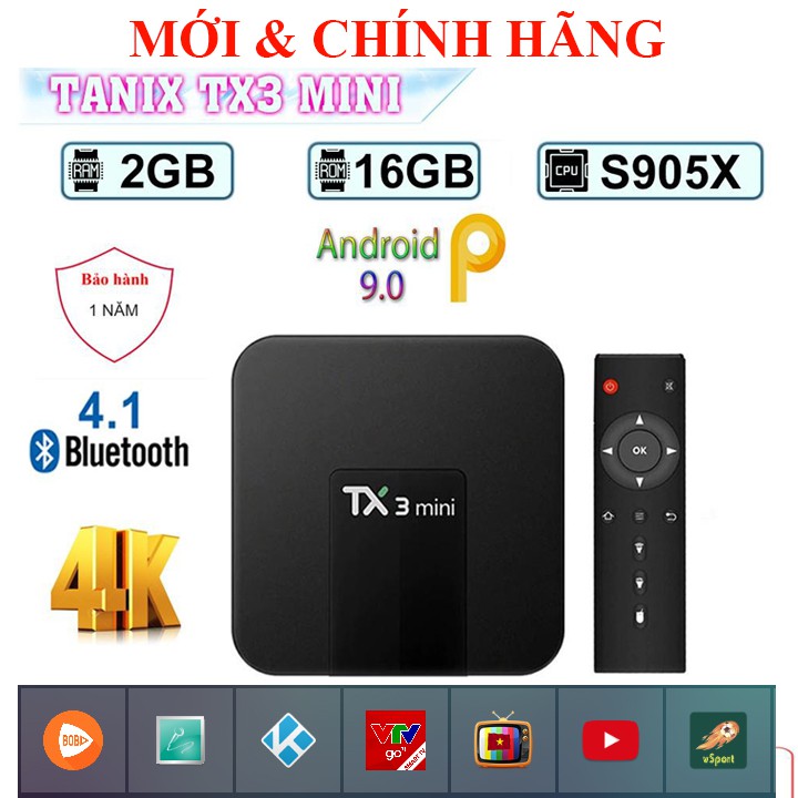 Tivi box TX3 Mini , MXQ Pro 16GB+2GB