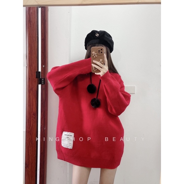 Áo Len Hoodie Đỏ | BigBuy360 - bigbuy360.vn