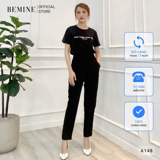 Áo Thun BeMine Tay Ngắn Cổ Tròn BEMINE A148DEN