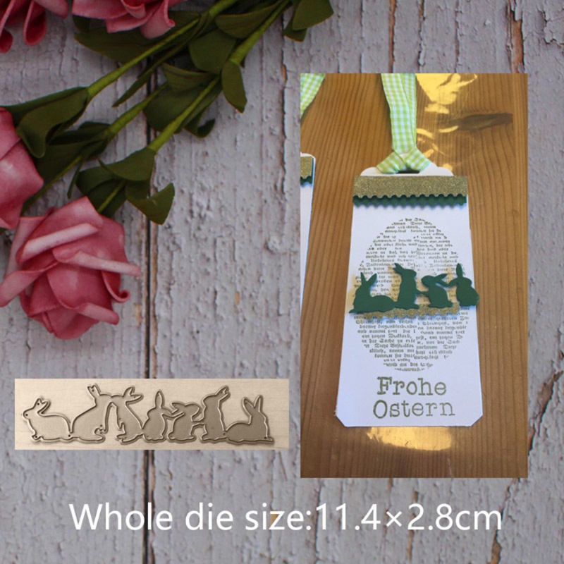 Khuôn Cắt Giấy Kim Loại Hình Thỏ Phục Sinh Xinh Xắn