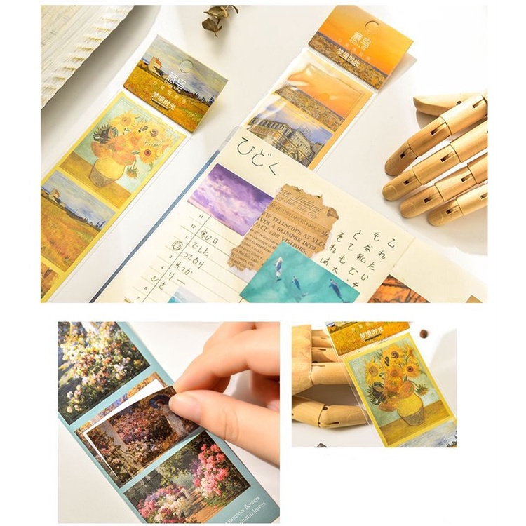 Miếng Dán Trang Trí Sổ Tay / Thẻ Ghi Chú Diy Hình Phong Cảnh / Mây / Biển Phong Cách Châu Âu Cổ Điển