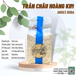 Trân Châu Hoàng Kim Andes Boba Đài Loan 3kg Ngon Chuẩn Vị Thương Hiệu