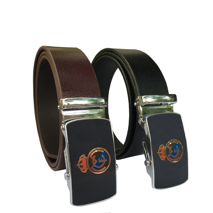 [Da Bò Sợi 100%] Thắt Lưng Nam, Dây Nịt Lưng Cao Cấp Mặt Ánh Vàng Hợp Kim Không Rỉ ( BH 12 THÁNG )