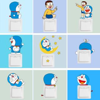 Set 10 miếng dán tường chống thấm nước hình Doraemon dễ thương