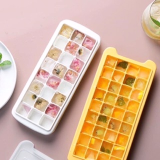 KHAY LÀM ĐÁ SILICON CÓ NẮP ĐẬY SIÊU HOT