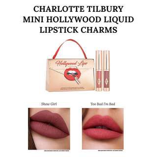 SET 2 SON KEM LÌ CHARLOTTE TIBURY MINI HOLLYWOOD LIQUID LIPSTICK CHARMS