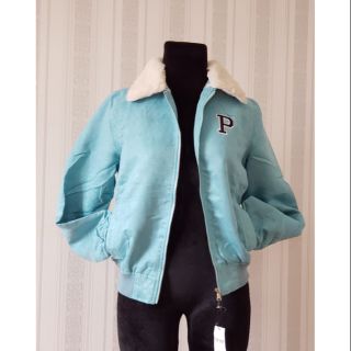Áo bomber da lộn TOP SHOP