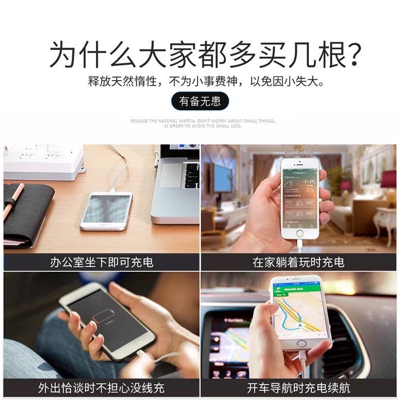 Apple Dây Cáp Sạc Truyền Dữ Liệu Dài 2m Cho Ipad / Iphone5 / 6s / 7 / 8 / X / 11