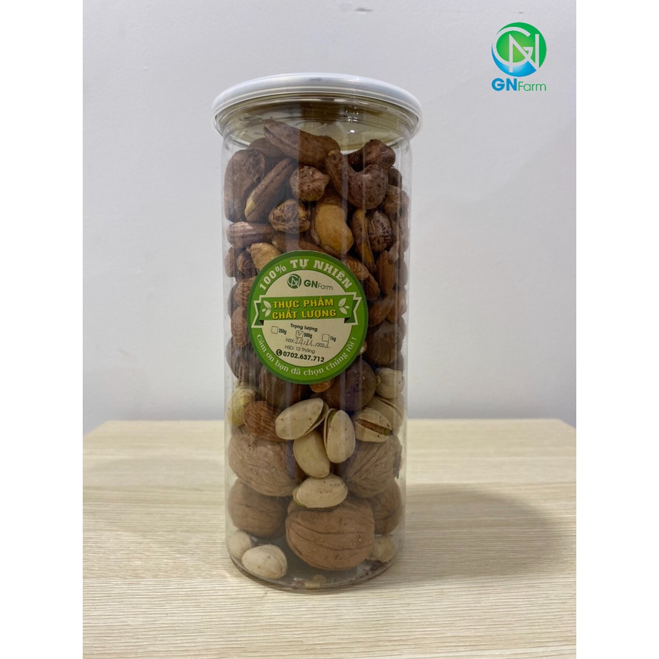 Hạt Dinh Dưỡng Mix 5 Loại Hạt Nguyên Vỏ Nhập Khẩu Cao Cấp - Hũ 500g/1kg