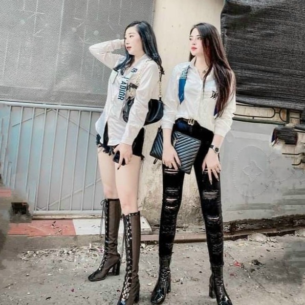 [Mã FAMAYWA giảm 10K đơn 50K] Áo Sơ Mi Tag Nơ Cổ Thêu Chữ Túi Ngực | BigBuy360 - bigbuy360.vn