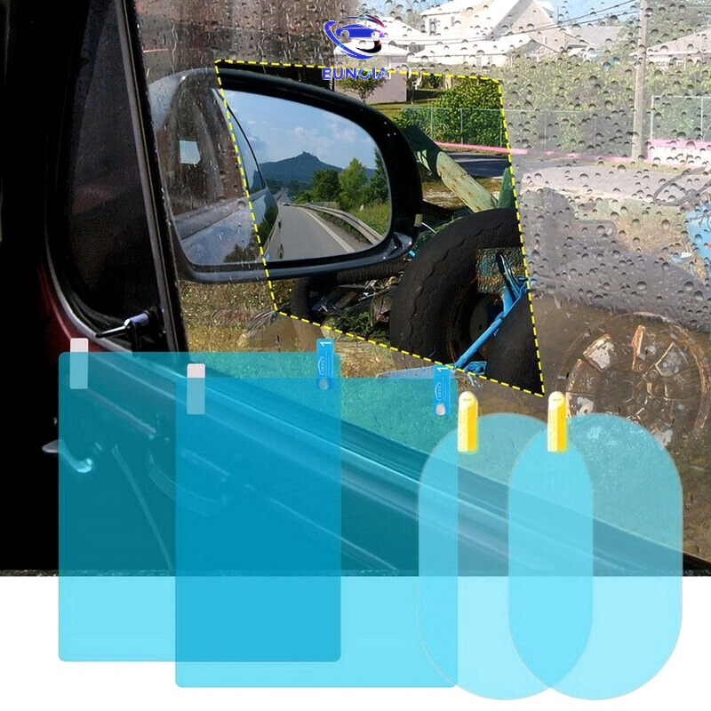 4 cái / bộ Phim bảo vệ cửa sổ bên ô tô Miếng dán chống thấm nước chống sương mù