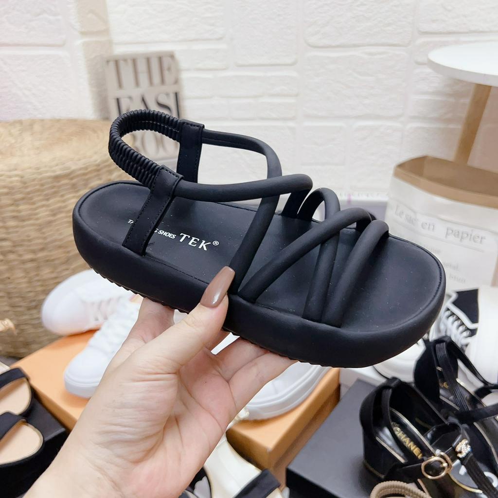 Dép Sandal Nữ Quai Chéo Dây Tròn Đế Dày Bánh Mì Cao 3 Phân Siêu Mềm Êm Chân TL632