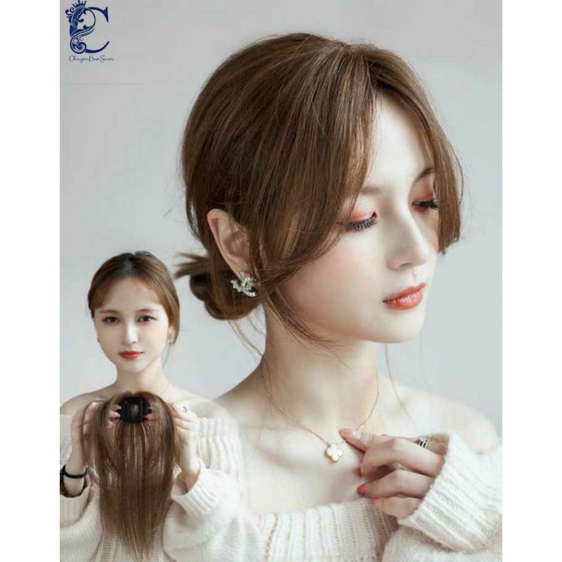 tóc thật 3d 2 mái mới
