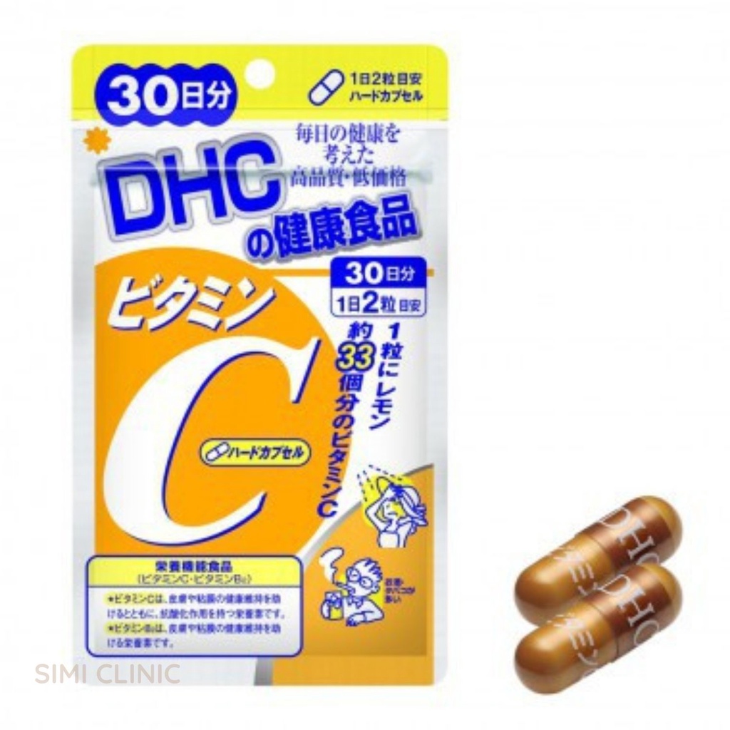 Viên uống Vitamin C DHC Nhật Bản dưỡng sáng đẹp da tự nhiên chống nắng mờ thâm ngừa mụn tăng cường sức đề kháng