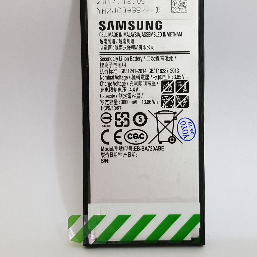 Pin sam-sung A7 2017, A720 chuẩn hãng